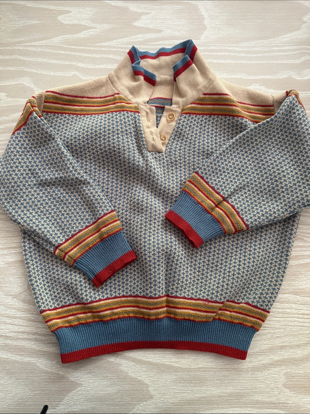 LABISHU Retro Toddler Boys Pullover Collared Sweater